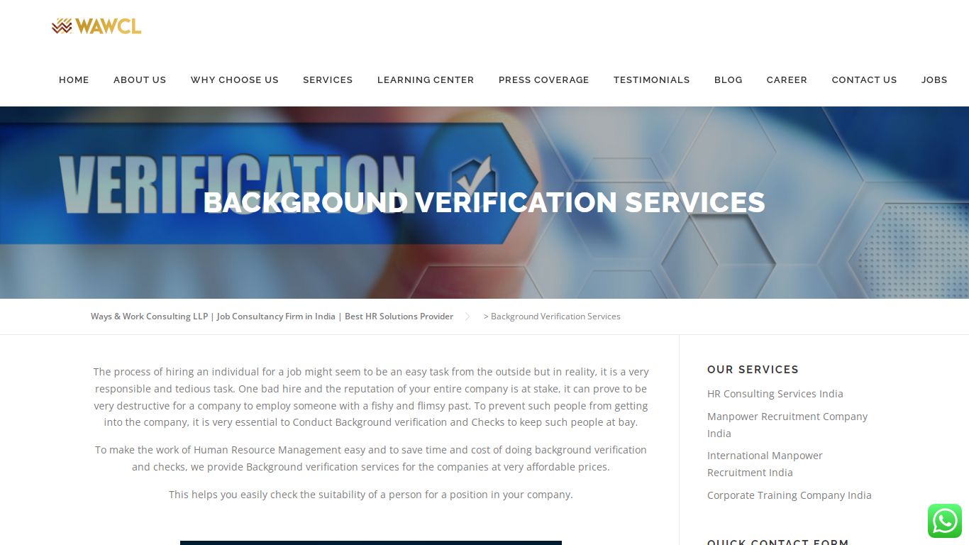 Background Verification Services | Background Verification Company - Wawcl